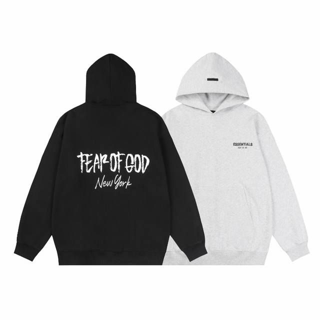 上新 “ 完美复刻 Fog Fear Of God Essentials New York 新款涂鸦字母潮牌加绒男士情侣连帽卫衣 ” 顶级过验版本 Oversi