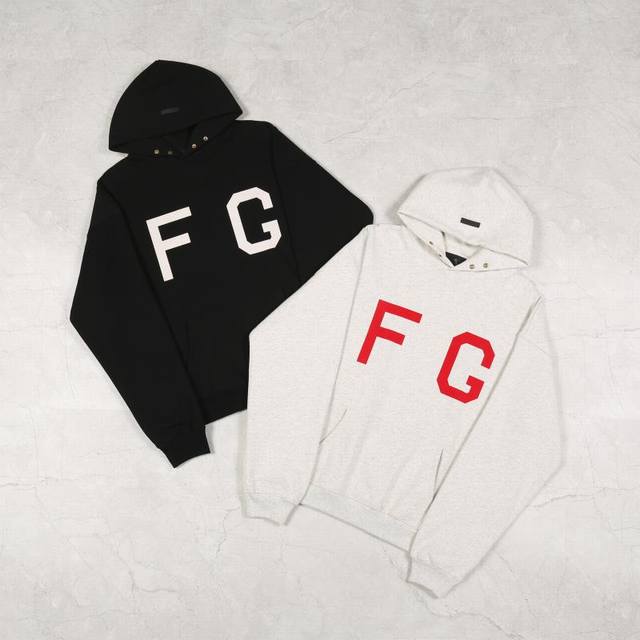 上新 “完美复刻 Fear Of God 第七季 Fg富贵字母植绒连帽卫衣套头帽衫” 顶级过验版本 Oversize版型男女同款 ！熟悉我们的客户都知道，做Fo