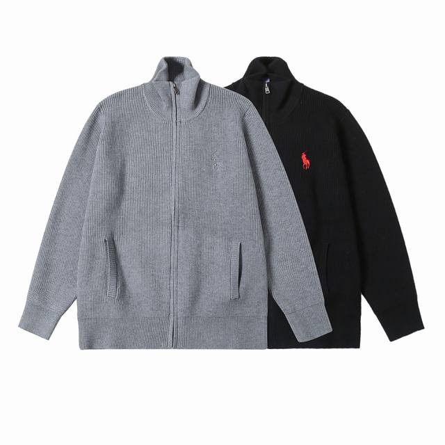 拿货 最高品质 拉夫劳伦Rl Ralph Lauren 胸前经典战马Logo刺绣针织毛衣拉链开衫外套 全新面料抗起球纯棉纱线混纺羊毛，纯棉亲肤舒适 爆款经典拉夫