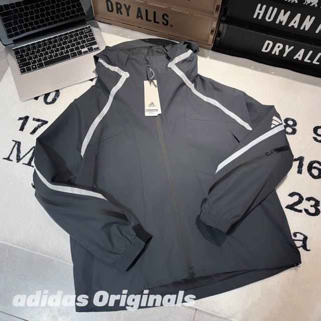 Adidas ｜ Fos 未来可期 Adidas Fustl Jkt6 阿迪 Fos 压胶 反光 冲锋裤 男女同款 情侣款 -面料：原版一比一进口环保保温聚热防