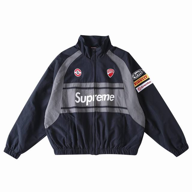 Supreme X Ducati 杜卡迪 联名款 Ss24 Week16 Track Pant Logo印花撞色 运动套装外套 裤子 男女同款