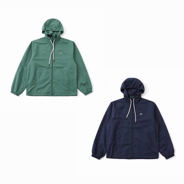 Lacoste法国鳄鱼 Fw23 纯色拉链连帽抽绳运动外套夹克 S M L Xl 衣长 68 70 72 74 胸围 62 64 66 68 袖长 60 61