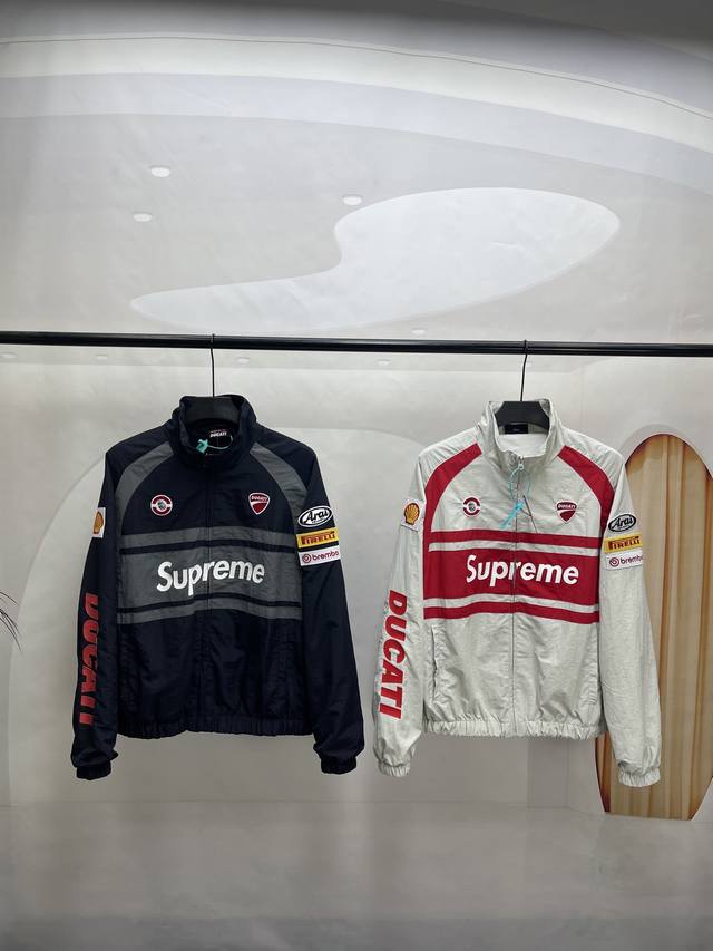 Supreme X Ducati 杜卡迪 联名款 Ss25 Week16 Track Pant Logo印花撞色 运动套装外套 裤子 男女同款