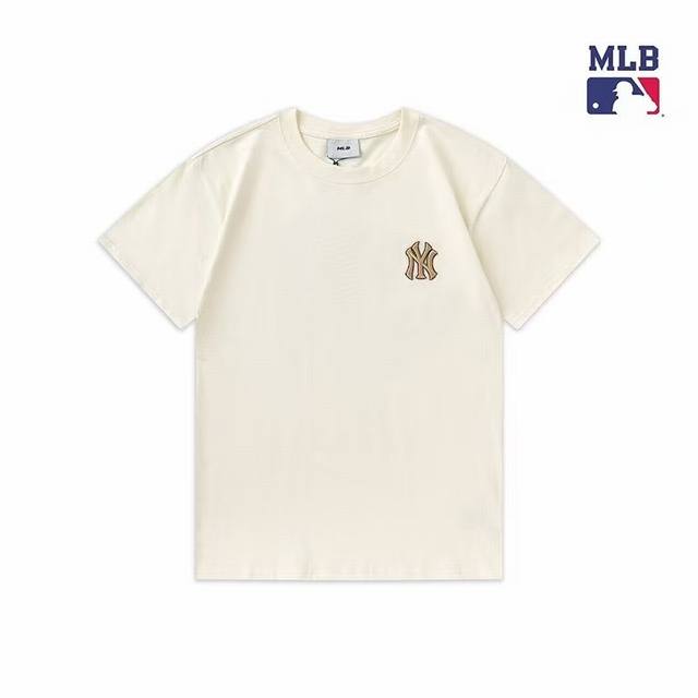 高端品质 Mlb Ny最新 后背Logo印花款 Ny洋基队胸前刺绣老花印花款圆领套头短袖T恤 Mlb新款短袖，男女同款 面料：260克双纱纯棉 面料亲肤舒适，后