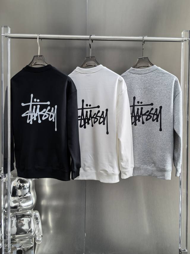 顶级版本 长期款 Stussy 斯图西 Ss22 经典后背字母大Logo印花圆领卫衣 男女同款 *面料采用350G 纯棉毛圈 *市场天花板品质 三标 包装 同步