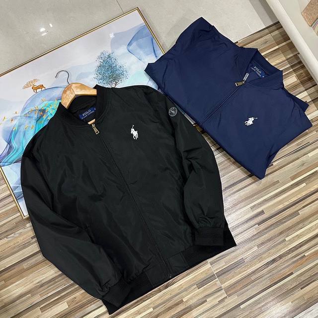 爆款推荐Ralph Lauren拉夫劳伦Polo V领春季经典百搭男士独立的人马刺绣別章夹克外套 Gore-Tex Pro防水面料上身柔软舒适！领口独立的织带走