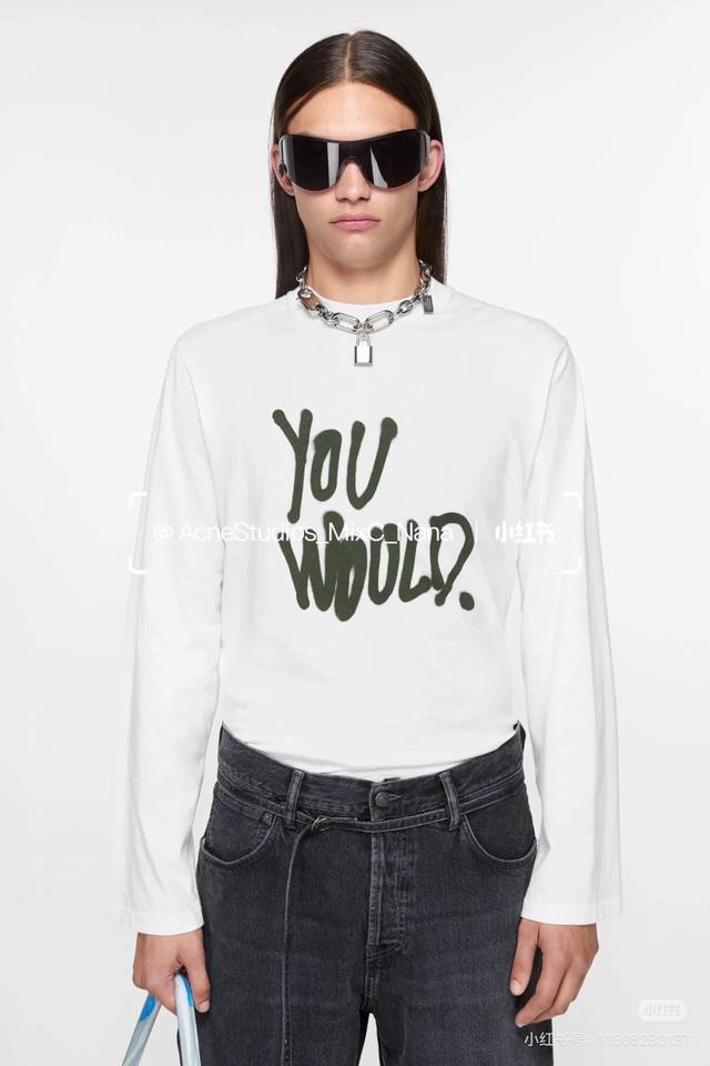 Acne 新款长袖打底 Acne Ss25 标语“You Would” 长袖T恤寄1996爆款长袖后，又一件很好穿很舒服的长袖来了 纯色系清爽舒服 超级亲肤柔软