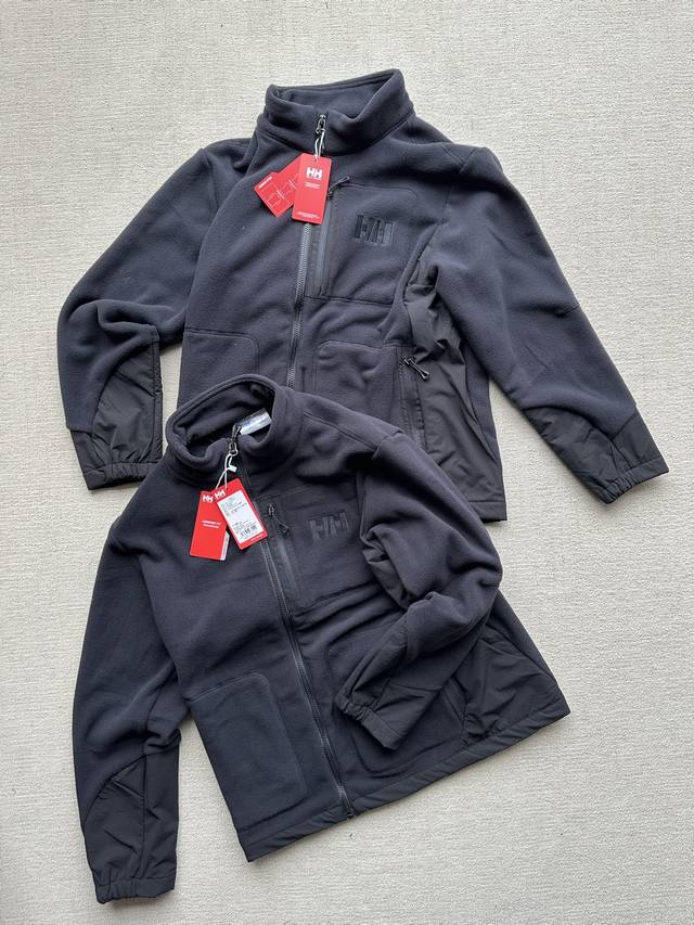 立领夹克抓绒衣 Helly Hansen Hh 春秋情侣保暖抗静电中间层立领 高密度抓绒结构 形成锁温层，减少热量散失，持久蓄热 亲肤柔软