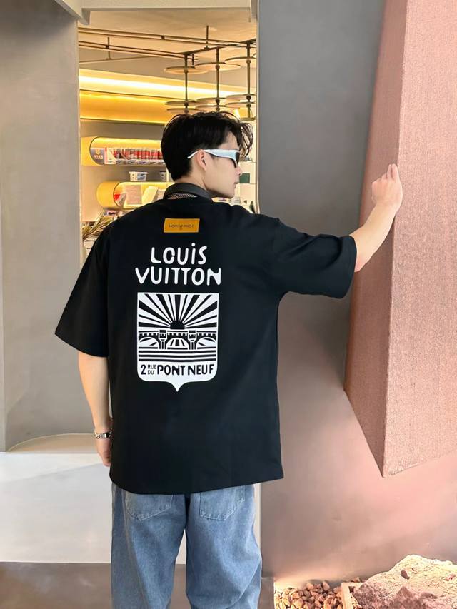 顶级最高版本 Lv路易威登Louis Vuitton 驴家1V 经典菲董新款图案字母半袖T恤短袖 男女同款 情侣款 宽松版型 最高版本 原版面料 高版本 高品质