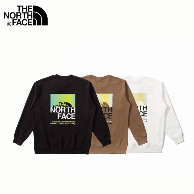 芯片版本 常青款 Thenorthface北面三色圆领卫衣 春夏户外休闲长袖打底衫 男女同款 本款同步专柜采用300G双面料，非市场通货毛圈或拉绒版本，我们完全