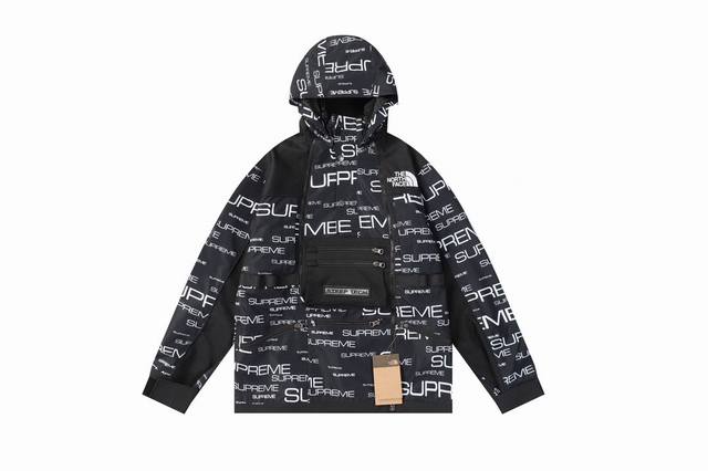 Supreme Week 9 X The North Face 联名款 Stee Tech Apogee Jacket 彩色字母徽标Logo连帽夹克外套冲锋衣