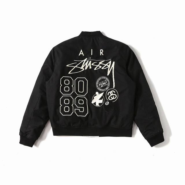 顶配版 棉服 随意 对比市场那些版本Nike X Stussy 斯图西 联名款 Fw23 Logo刺绣双面棉服夹克 男女同款 做工品质无敌 棉布有做旧感 万针刺