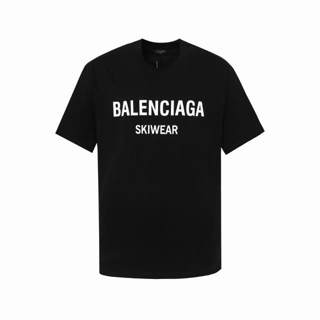 Balenciaga巴黎世家 全进口康利直喷工艺印花短袖T恤 新面料 新版型 独家定织定染高克重面料 质感柔软舒适 Os落肩宽松版型 春夏最新砖柜同步 男女同款