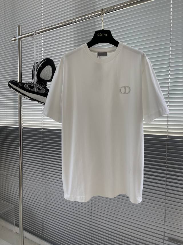 Dior 迪奥] 2025Fw刺绣短袖T恤 颜色：黑色 白色 尺码：S M L Xl 2Xl