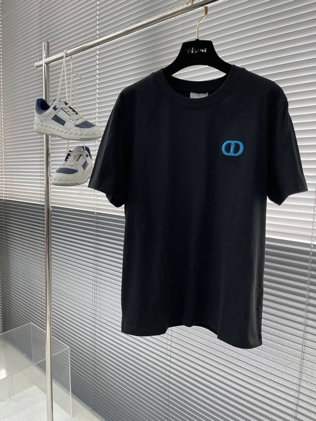 Dior 迪奥] 2025Fw刺绣短袖T恤 颜色：黑色 白色 尺码：S M L Xl 2Xl