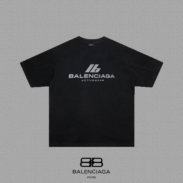 Balenciaga 巴黎世家 巴黎3M反光字母印花短袖T恤 定织定染280克精梳棉重磅面料 螺纹零色差 细节完美 区别市面通货版本 欢迎对比 男女同款 上图必