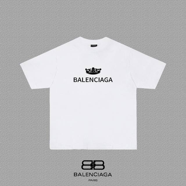 Balenciaga 巴黎世家 巴黎字母印花短袖T恤 定织定染280克精梳棉重磅面料 螺纹零色差 细节完美 区别市面通货版本 欢迎对比 男女同款 上图必卖款 颜