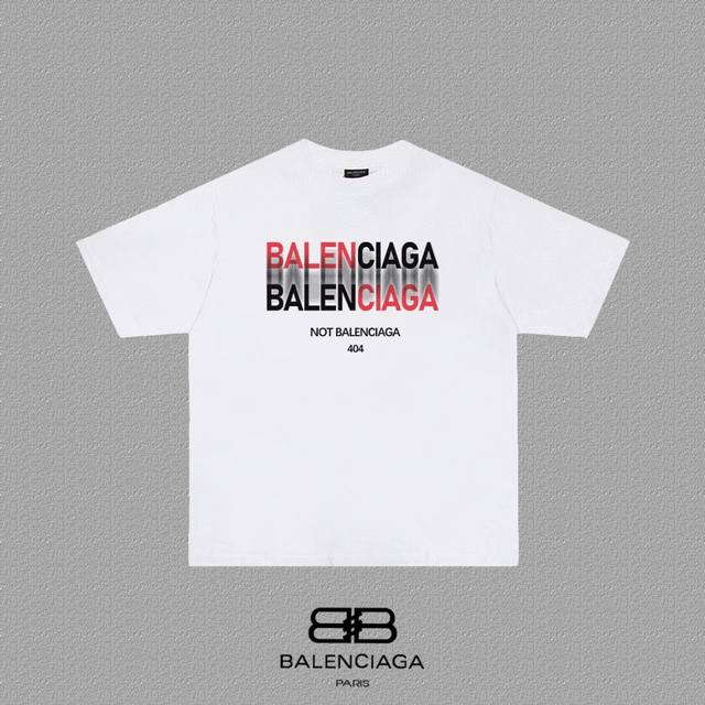 Balenciaga 巴黎世家 巴黎字母印花短袖T恤 定织定染280克精梳棉重磅面料 螺纹零色差 细节完美 区别市面通货版本 欢迎对比 男女同款 上图必卖款 颜