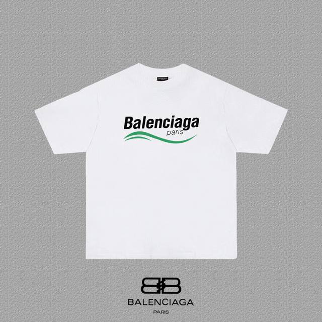 Balenciaga 巴黎世家 巴黎字母印花短袖T恤 定织定染280克精梳棉重磅面料 螺纹零色差 细节完美 区别市面通货版本 欢迎对比 男女同款 上图必卖款 颜