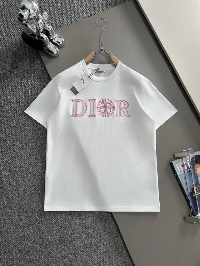 Dior* 2025春夏款上新 原高版本 迪奥 面料采用300克高密度纯棉 不变形 不缩水 工艺介绍：双线走位 Dior X Stone Island 迪奥X